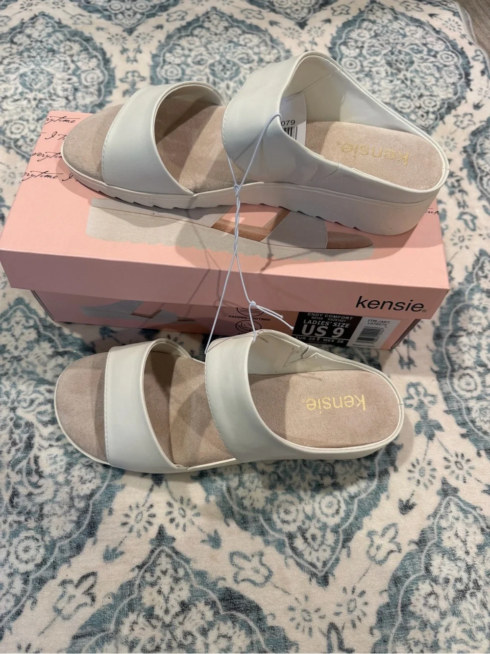 Kensie Endy Cream Double-Strap Platform